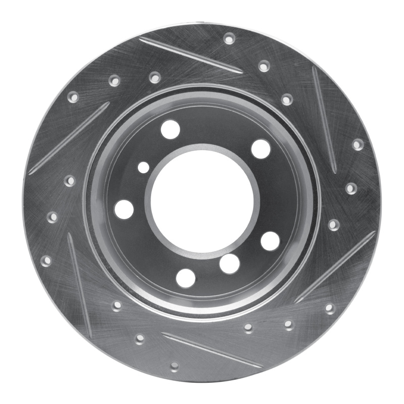Dodge Sprinter 3500 Brake Rotor (1) - Rear Left - R1 Concepts - Drilled & Slotted - Silver - `02-`18
